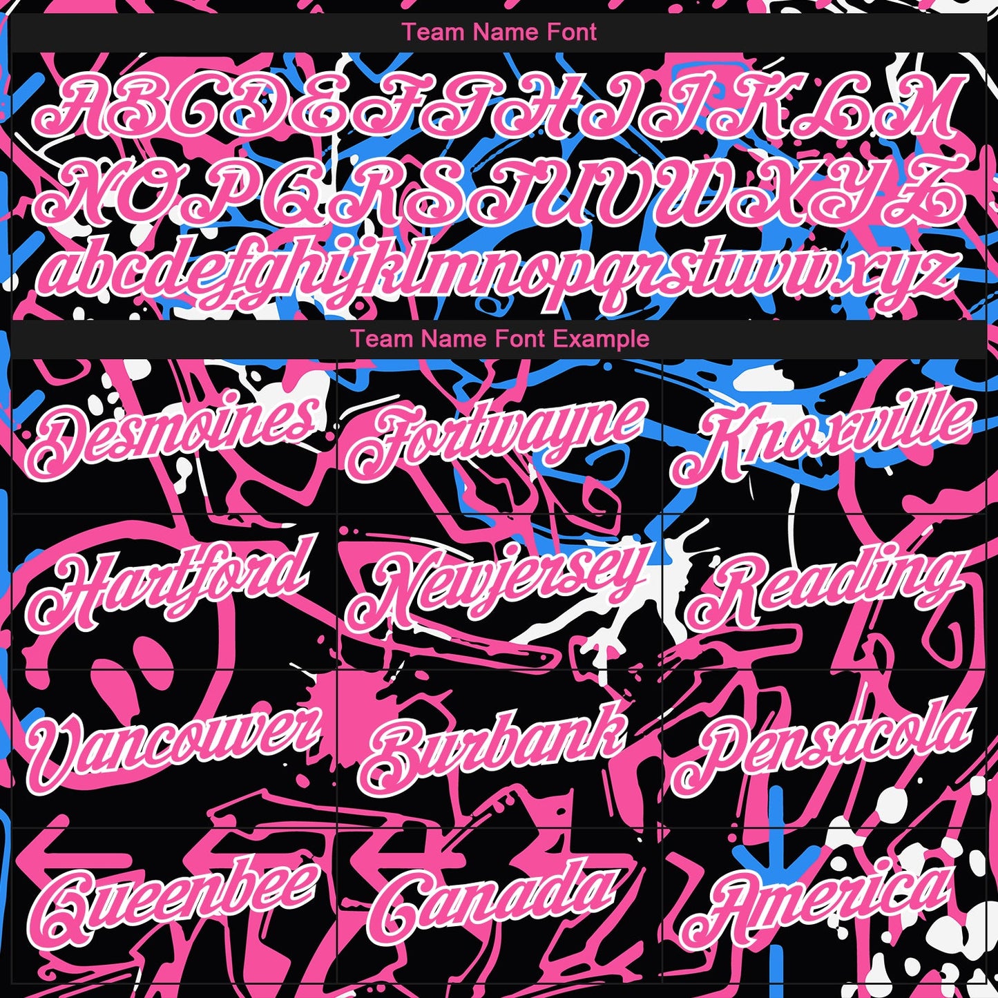 Custom Stitched Graffiti Pattern Pink-White 3D Abstract Grunge Art Sports Pullover Sweatshirt Hoodie view 3