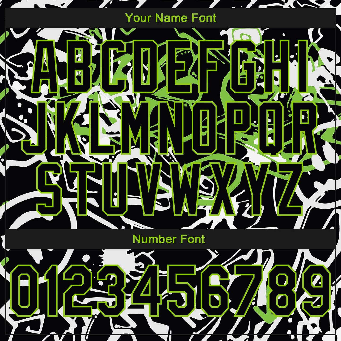 Custom Stitched Graffiti Pattern Black-Aurora Green 3D Abstract Grunge Art Sports Pullover Sweatshirt Hoodie view 4