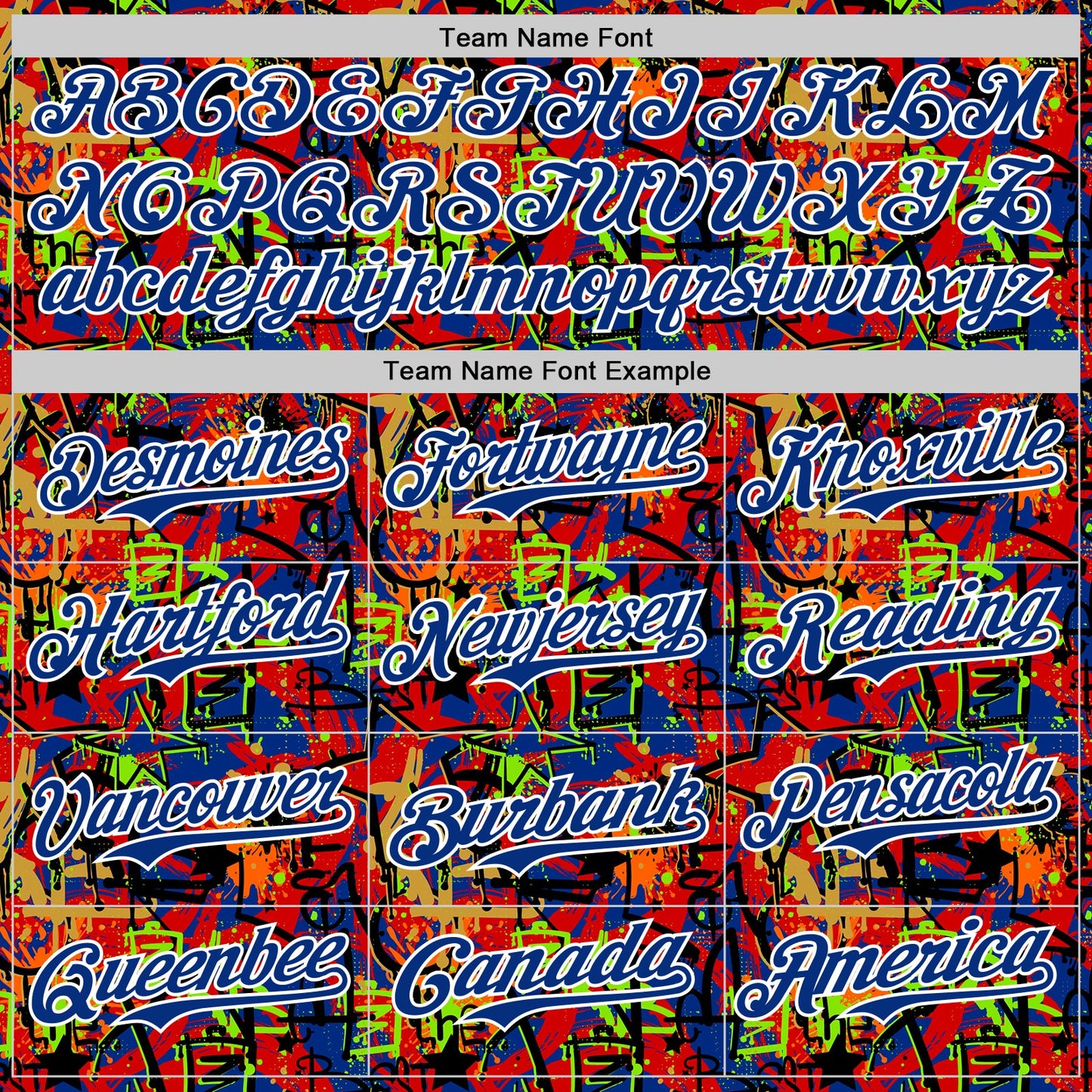 Custom Graffiti Pattern Royal-White Splatter Authentic Baseball Jersey view 4
