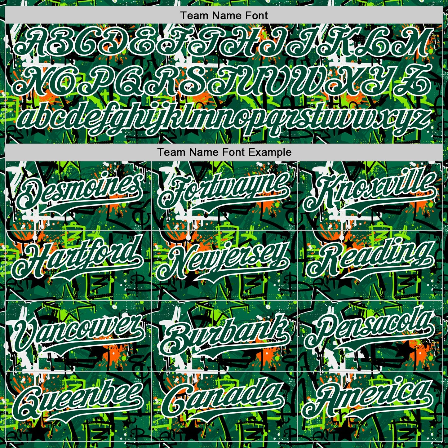 Custom Graffiti Pattern Green-White Splatter Authentic Baseball Jersey view 4