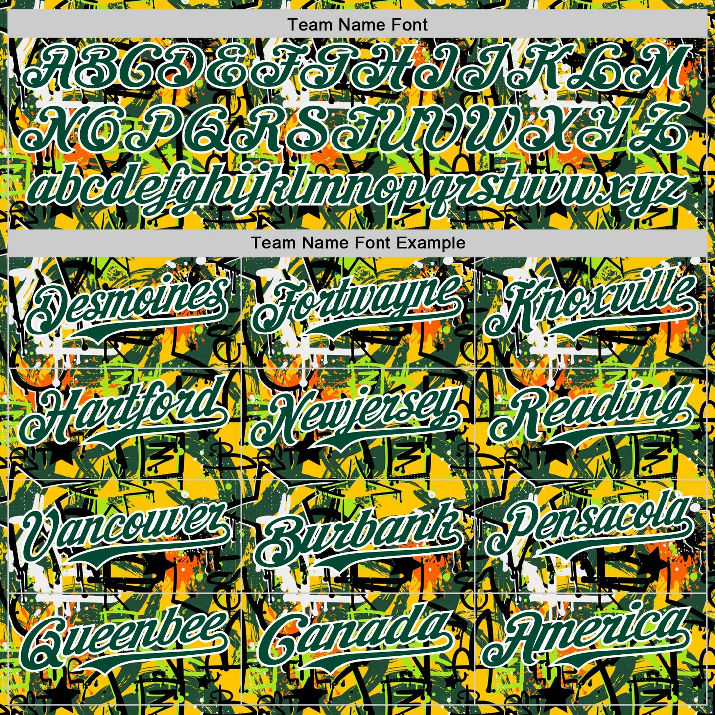Custom Graffiti Pattern Green-White Splatter Authentic Baseball Jersey view 4