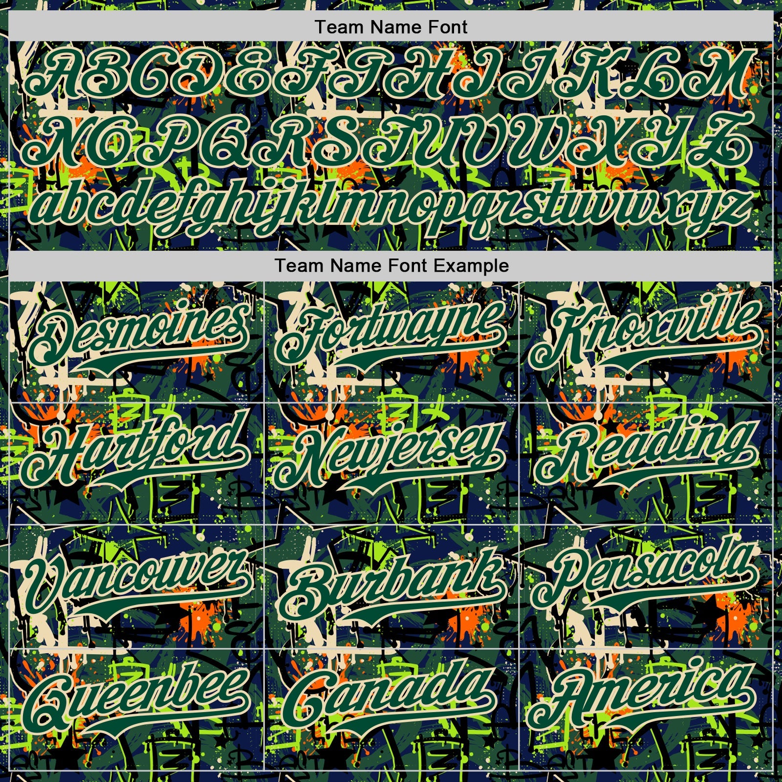 Custom Graffiti Pattern Green-Cream Splatter Authentic Baseball Jersey view 4