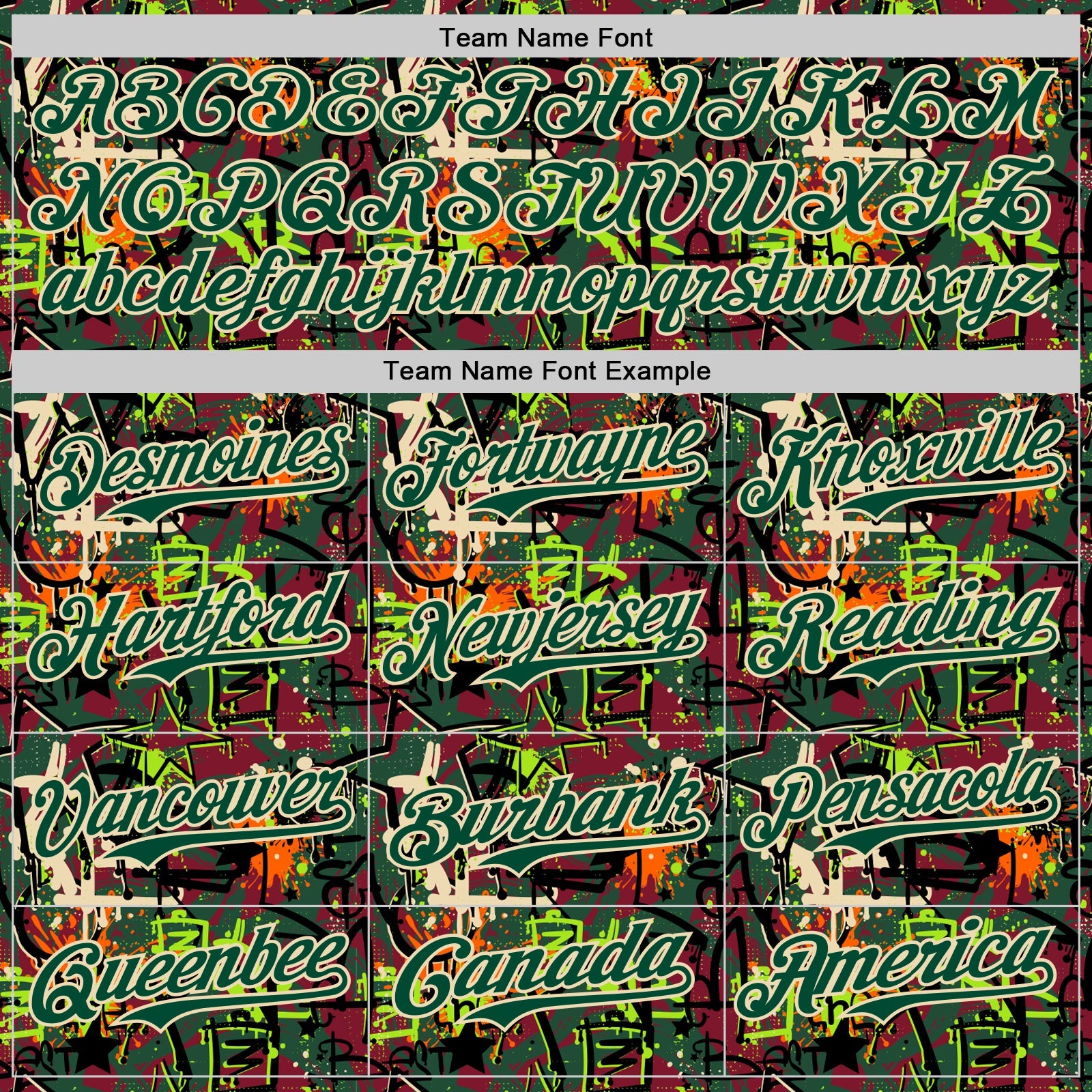 Custom Graffiti Pattern Green-Cream Splatter Authentic Baseball Jersey view 4