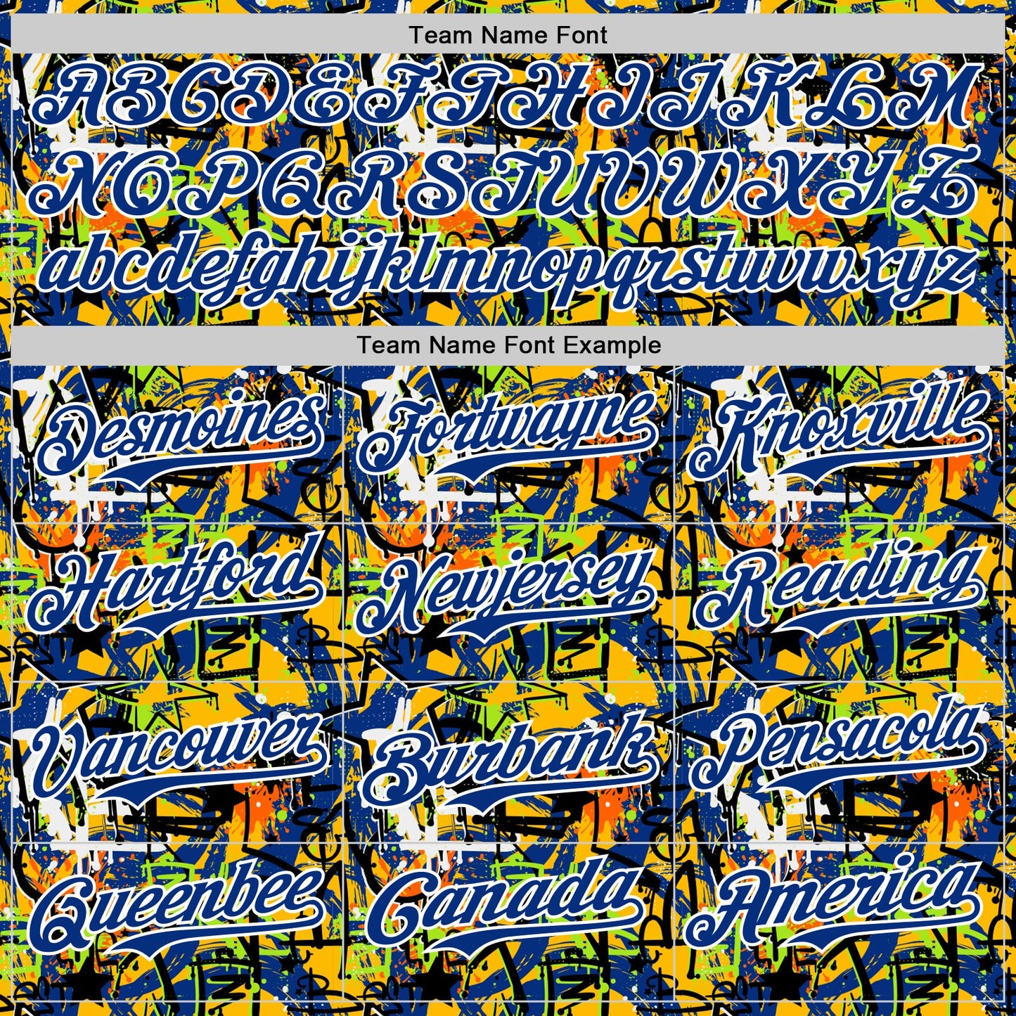 Custom Graffiti Pattern Royal-White Splatter Authentic Baseball Jersey view 4