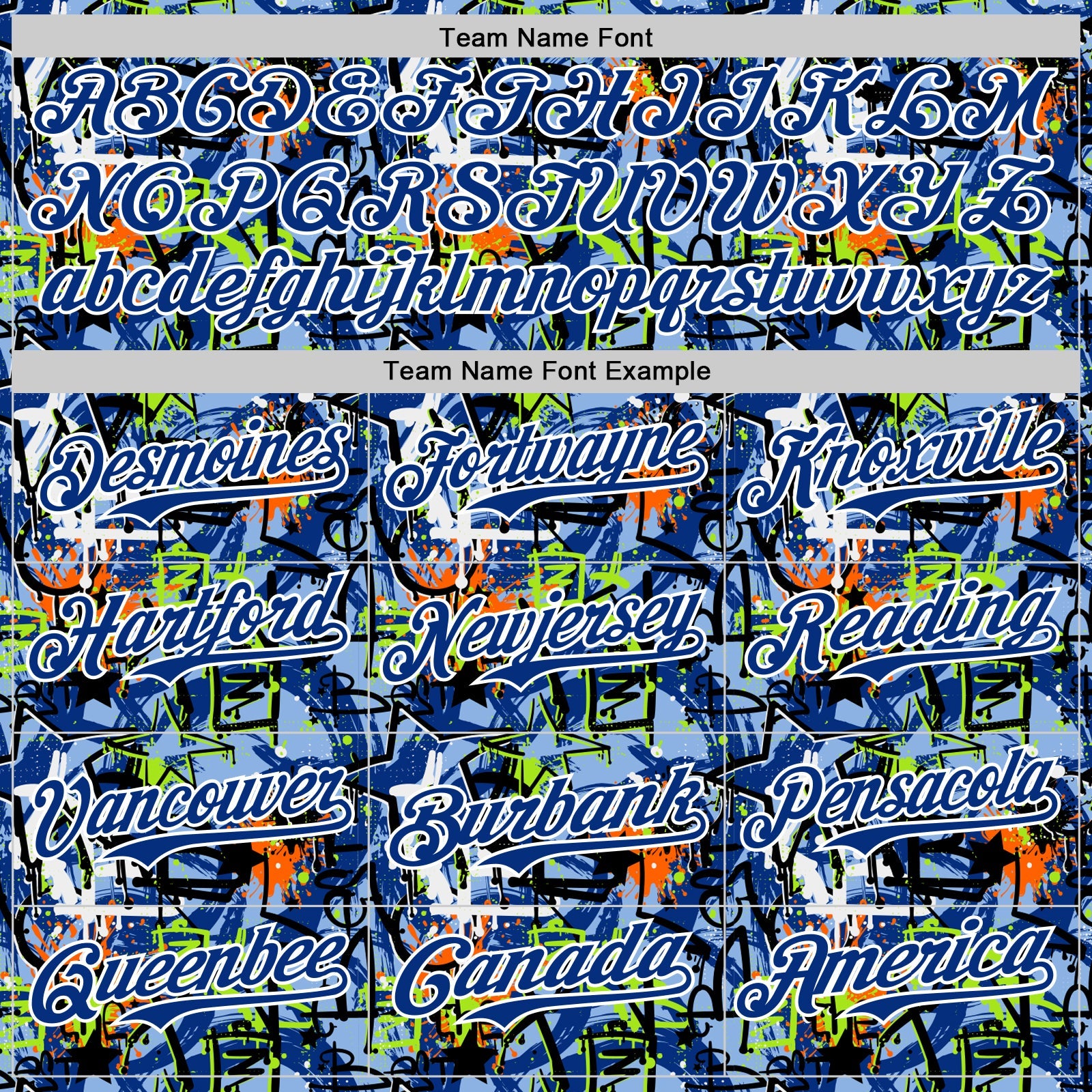 Custom Graffiti Pattern Royal-White Splatter Authentic Baseball Jersey view 4