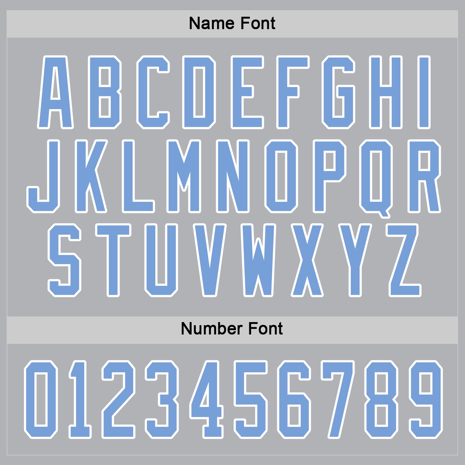 Custom Gray Light Blue-White Hockey Jersey view 3