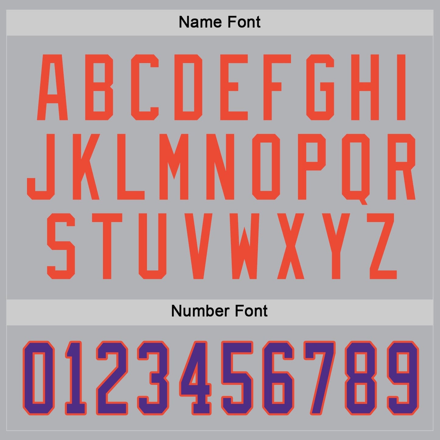 Custom Gray Purple-Orange Hockey Jersey view 3