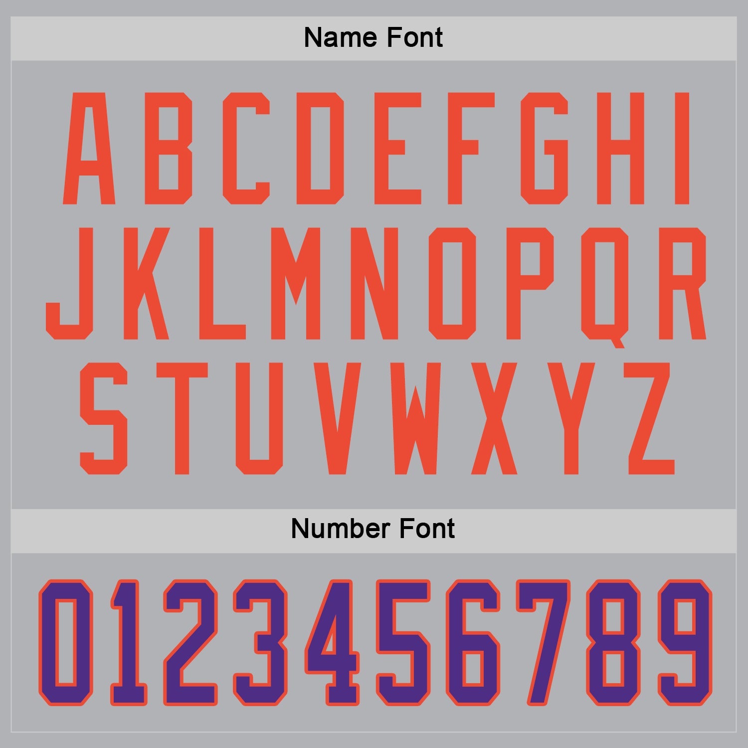 Custom Gray Purple-Orange Hockey Jersey view 3