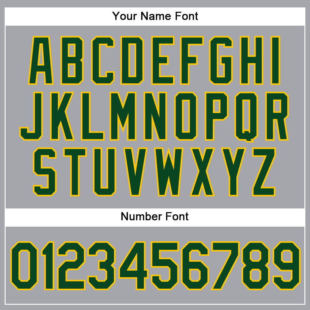 Custom Gray Green-Gold Authentic Sleeveless Baseball Jersey view 4