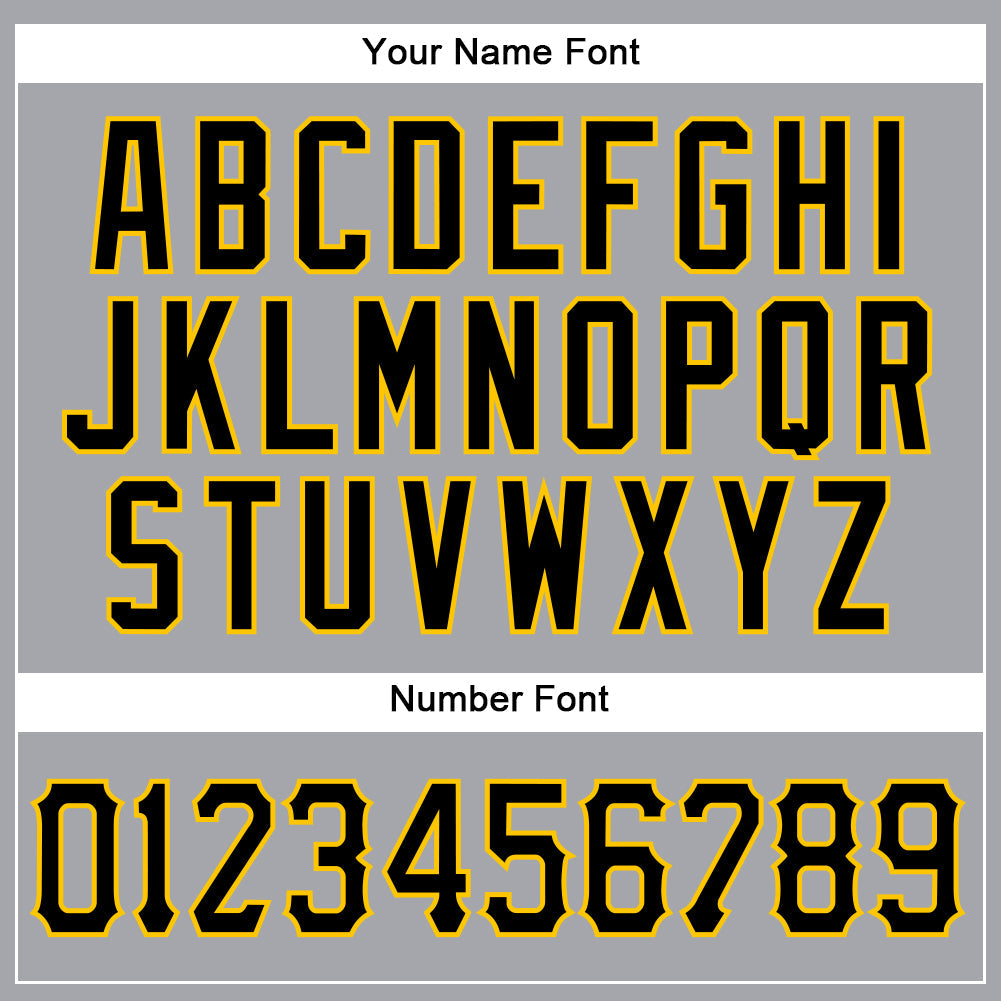 Custom Gray Black-Gold Authentic Sleeveless Baseball Jersey view 5