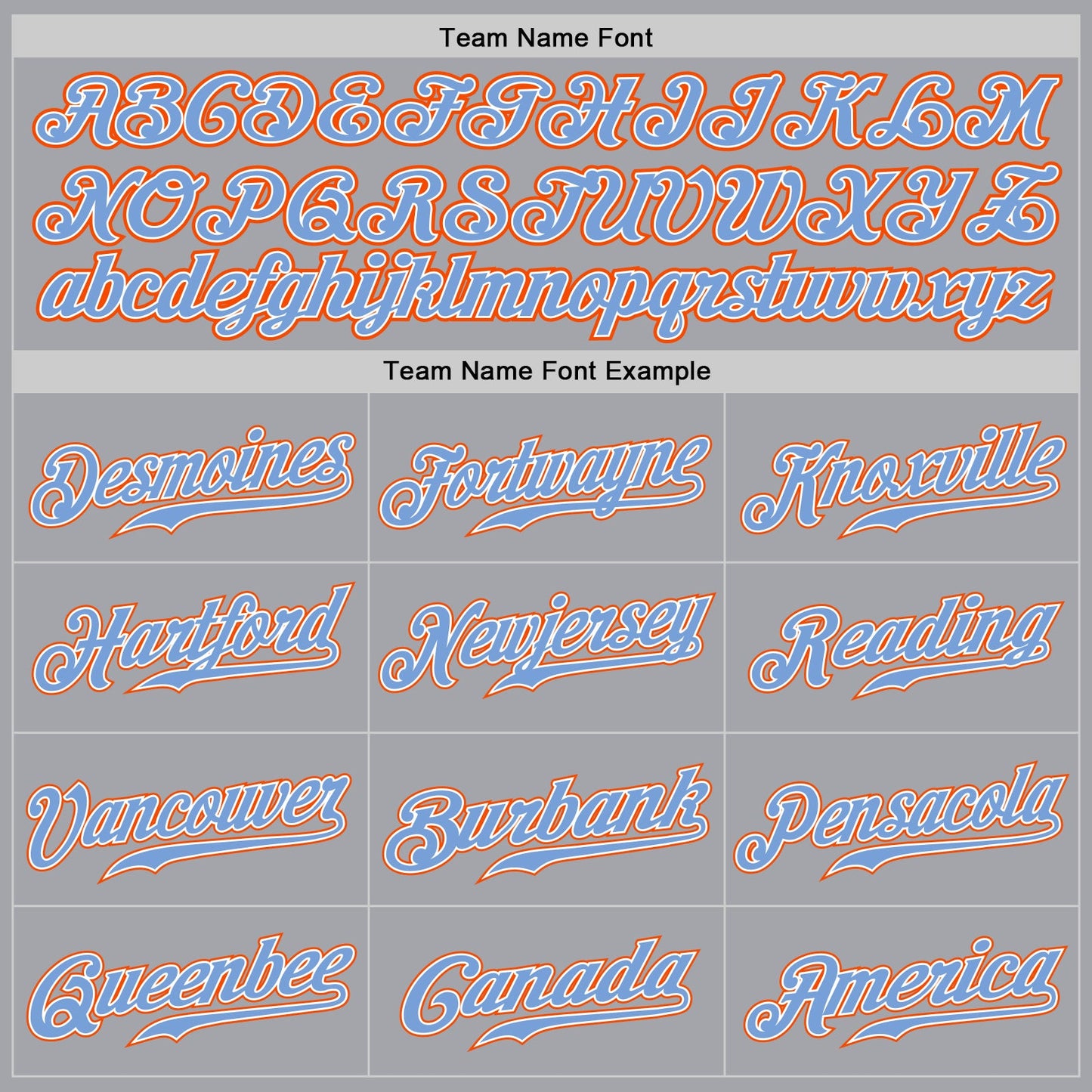 Custom Gray Powder Blue White-Orange Authentic Baseball Jersey view 4