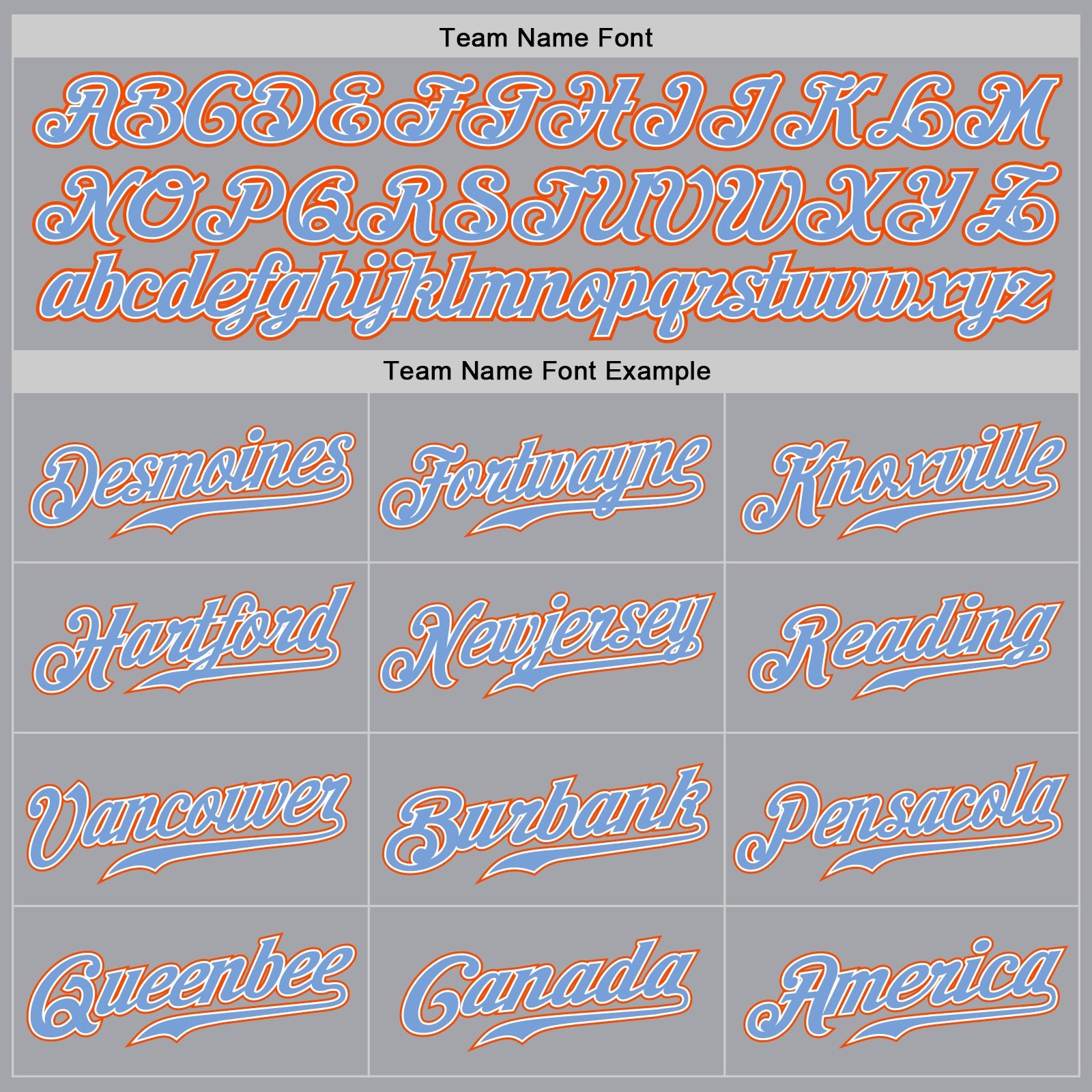 Custom Gray Powder Blue White-Orange Authentic Baseball Jersey view 4