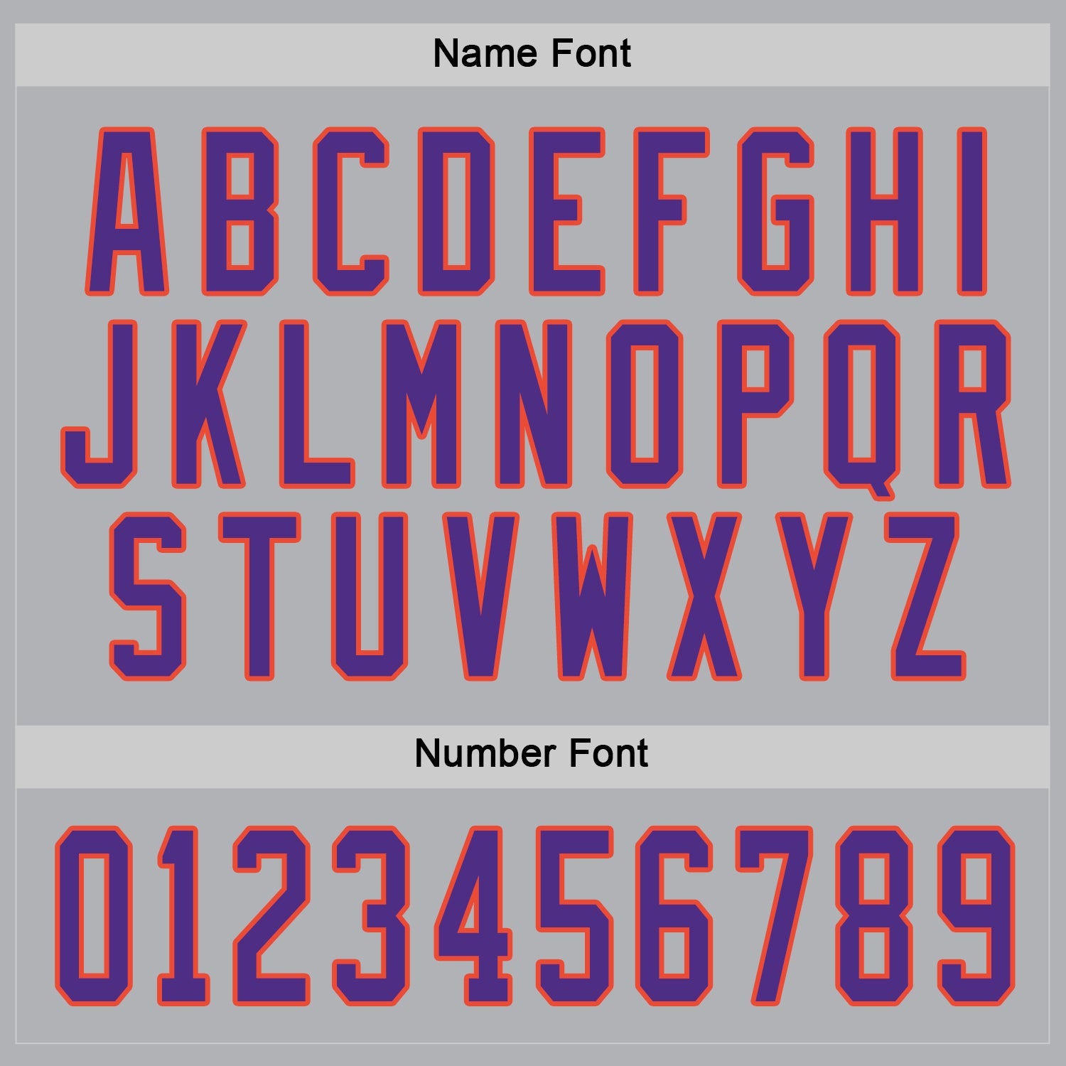 Custom Gray Purple-Orange Hockey Jersey view 4