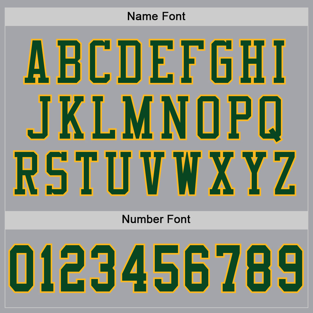 Custom Gray Green-Gold Mesh Authentic Football Jersey view 4