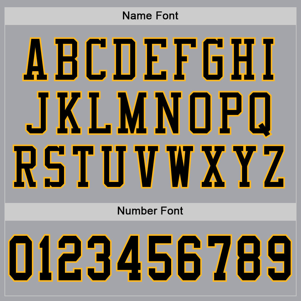 Custom Gray Black-Gold Mesh Authentic Football Jersey view 4