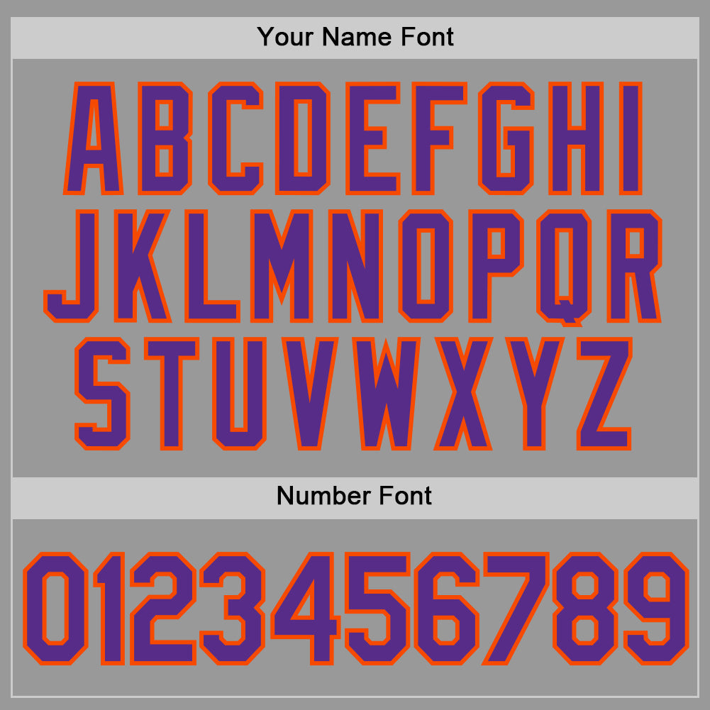 Custom Gray Purple-Orange Performance T-Shirt view 4