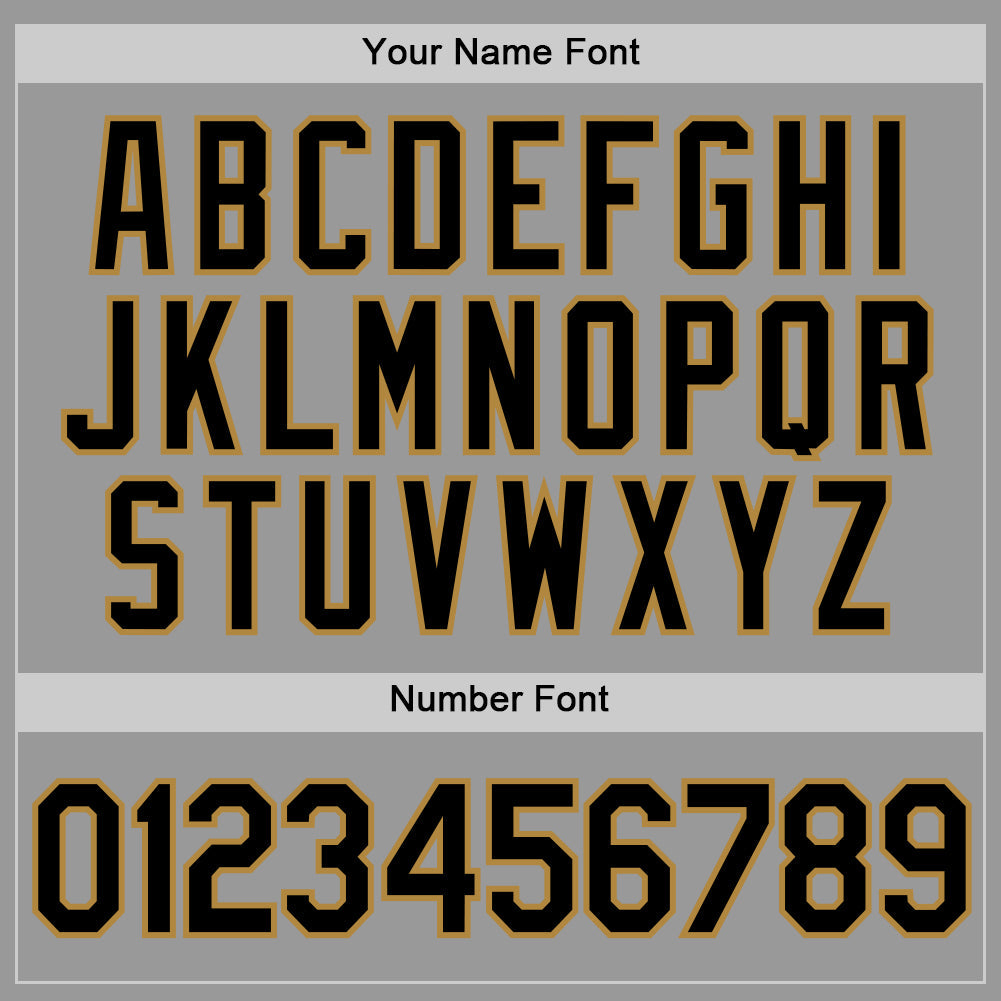 Custom Gray Black-Old Gold Performance T-Shirt view 4