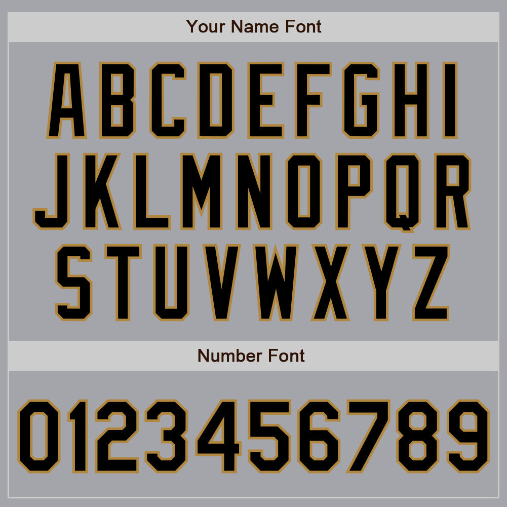 Custom Gray Black-Old Gold Authentic Baseball Jersey view 5