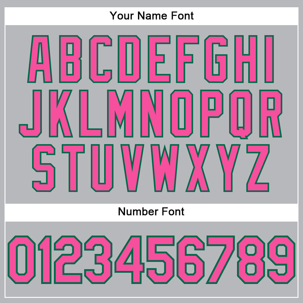 Custom Gray Pink-Kelly Green Performance T-Shirt view 4