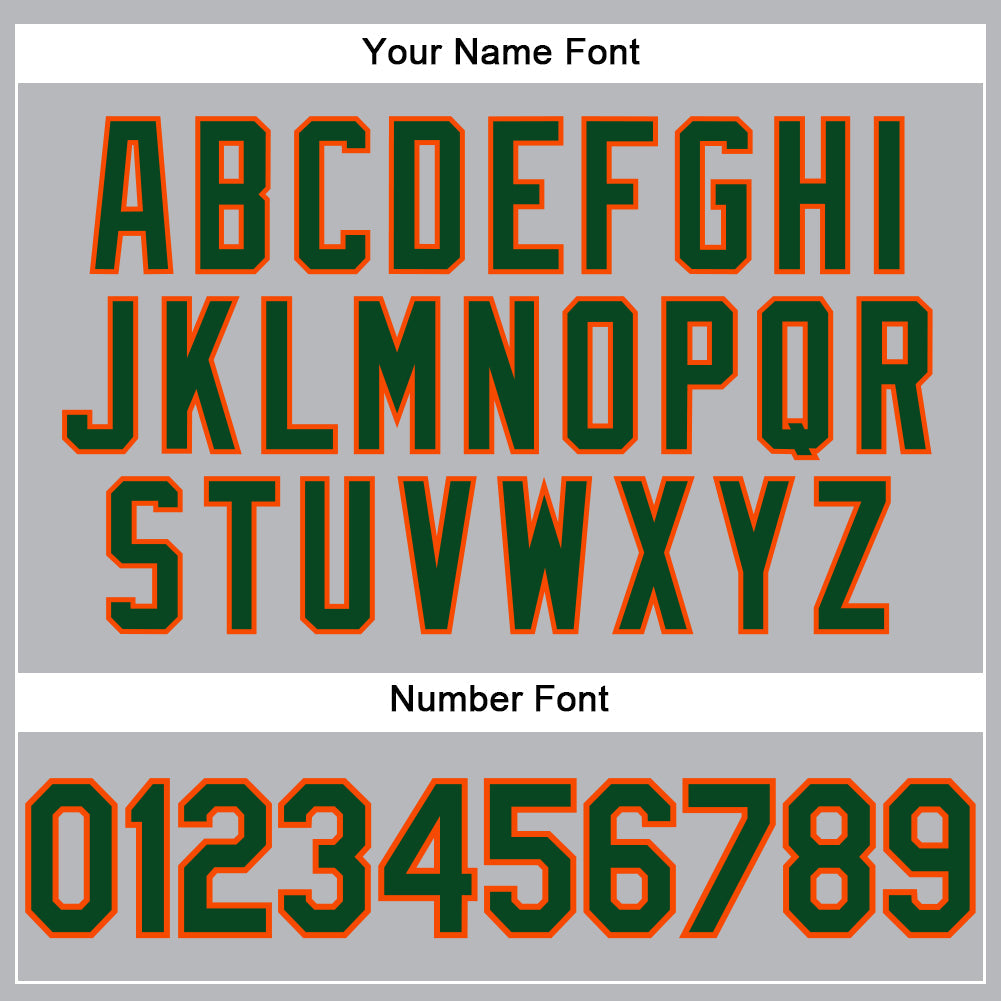 Custom Gray Green-Orange Performance T-Shirt view 4