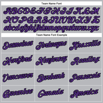 Custom Gray Purple-Black Performance T-Shirt view 3