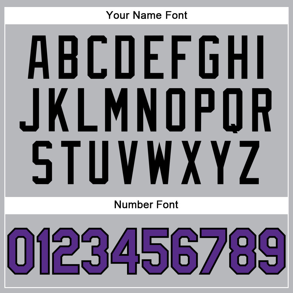 Custom Gray Purple-Black Performance T-Shirt view 4