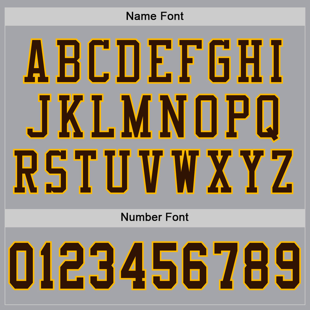 Custom Gray Brown-Gold Mesh Authentic Football Jersey view 4