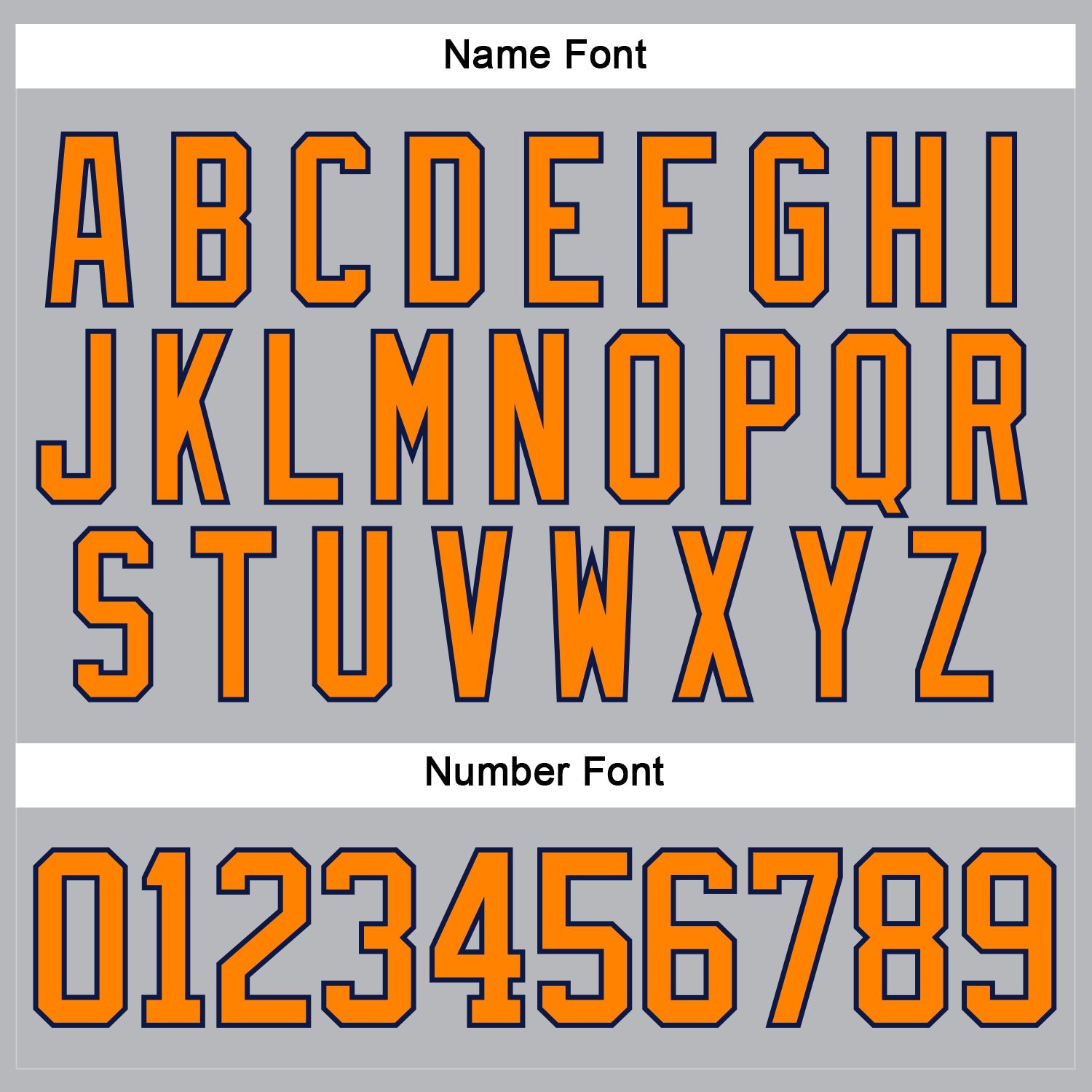 Custom Gray Bay Orange-Navy Hockey Lace Neck Jersey view 5