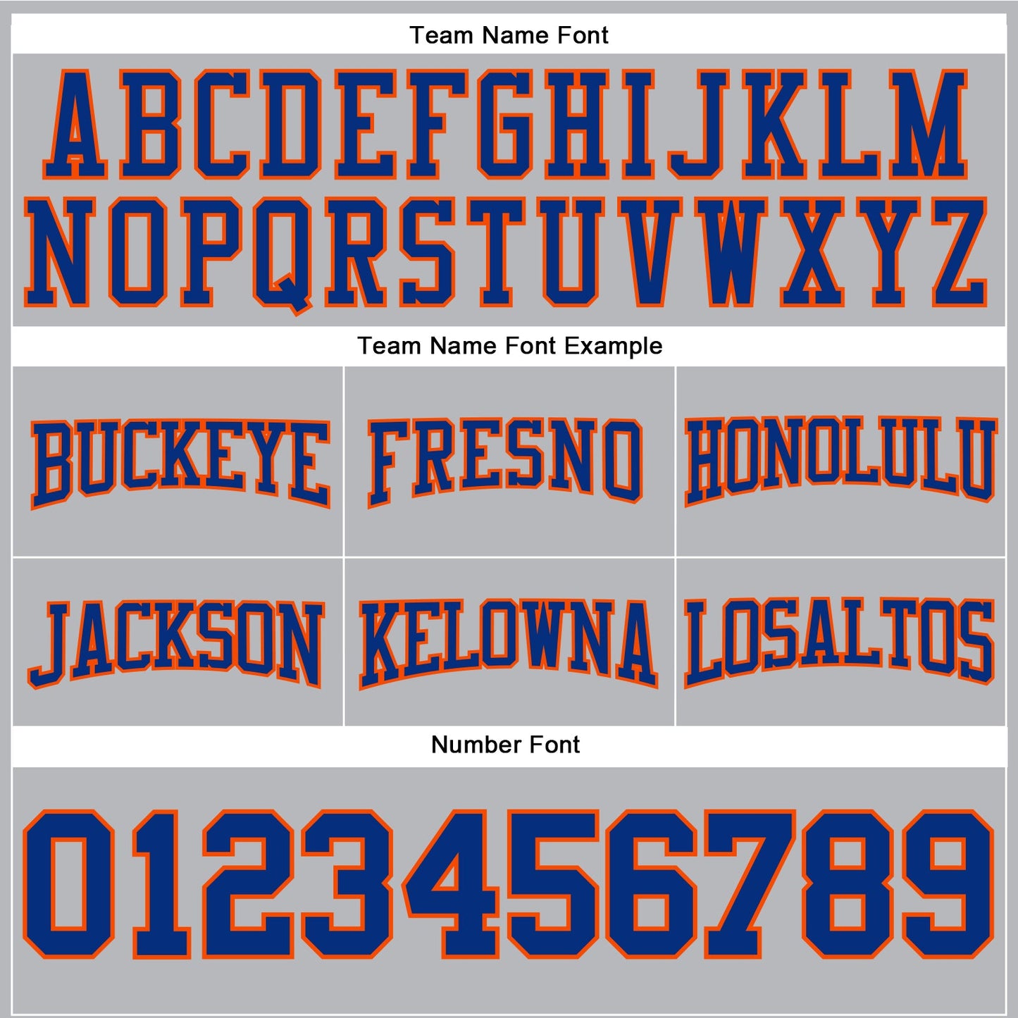 Custom Stitched Gray Royal-Orange Football Pullover Sweatshirt Hoodie view 3