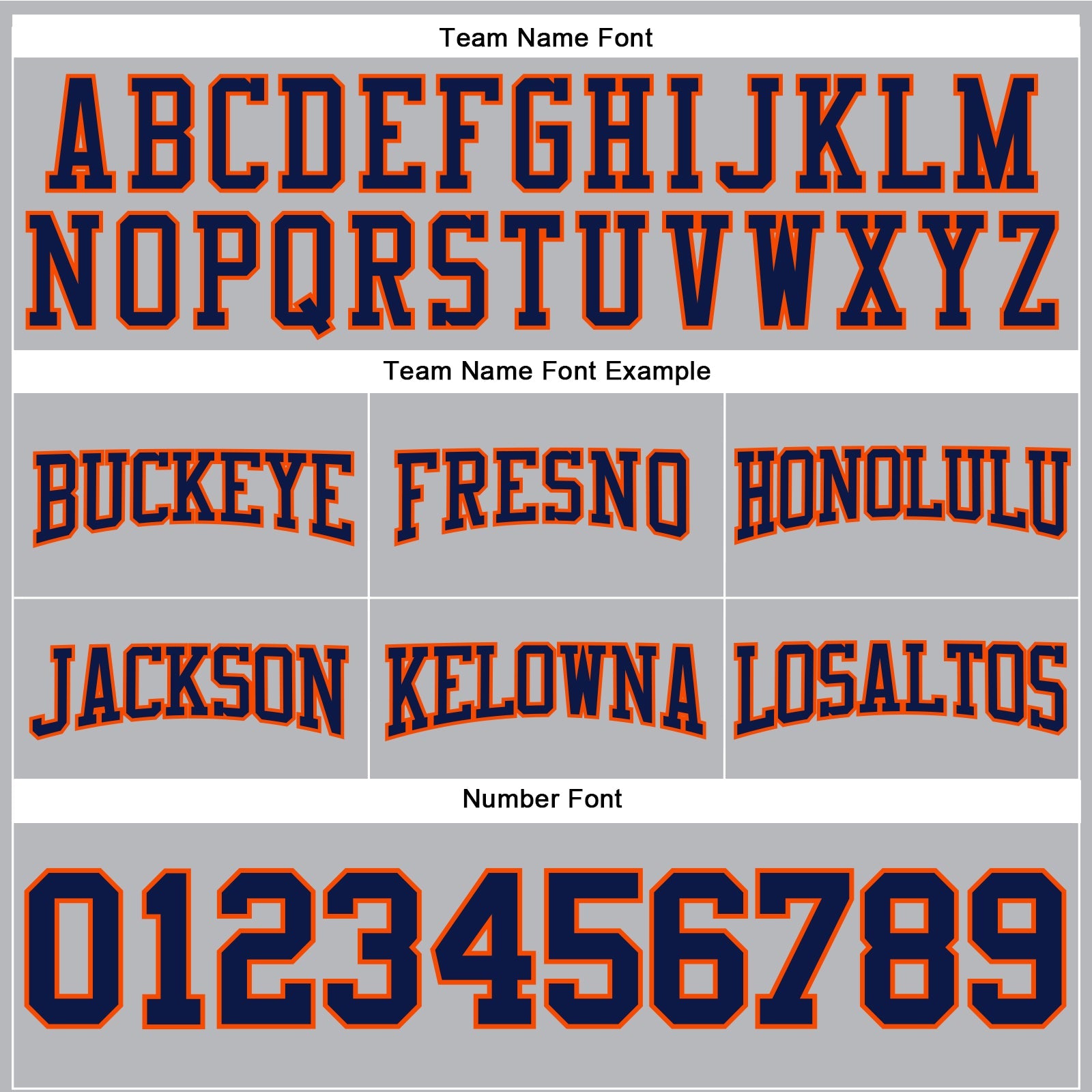 Custom Stitched Gray Navy-Orange Football Pullover Sweatshirt Hoodie view 3