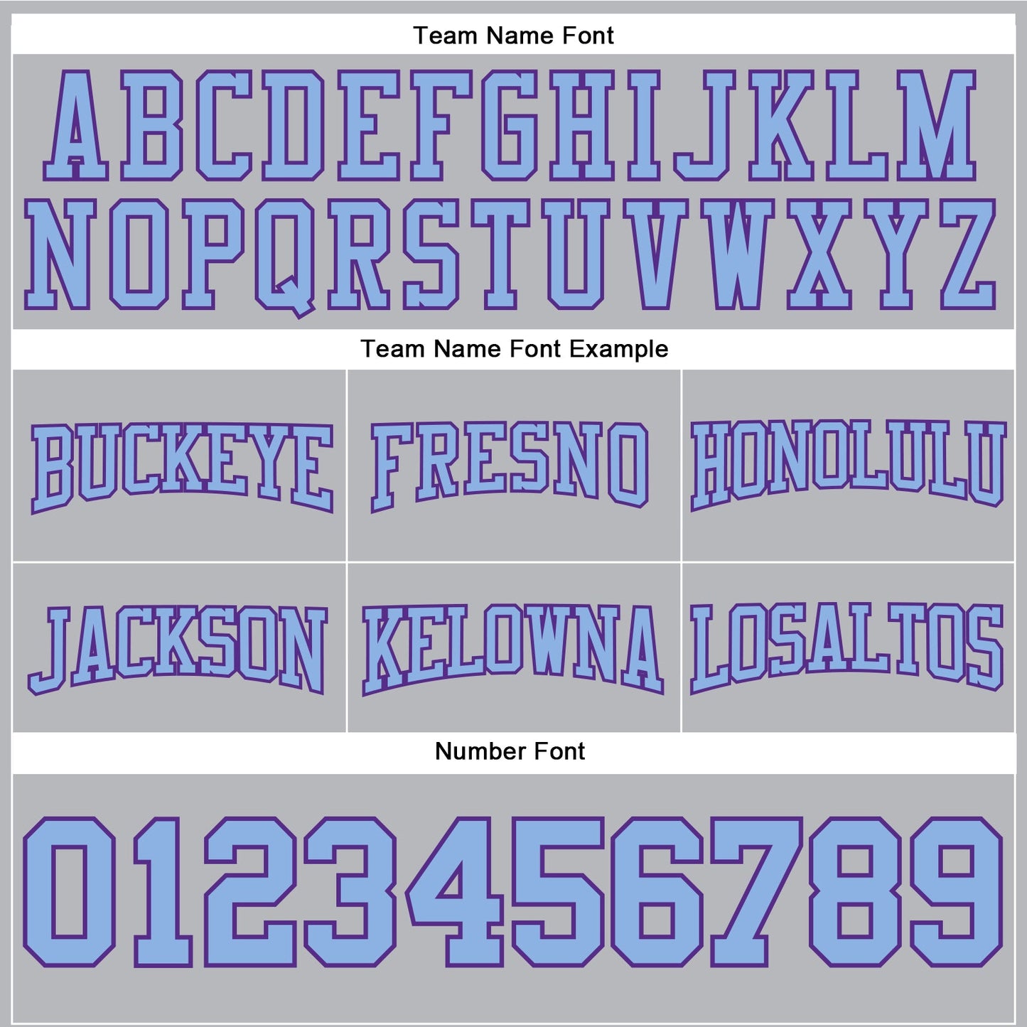 Custom Stitched Gray Light Blue-Purple Football Pullover Sweatshirt Hoodie view 3