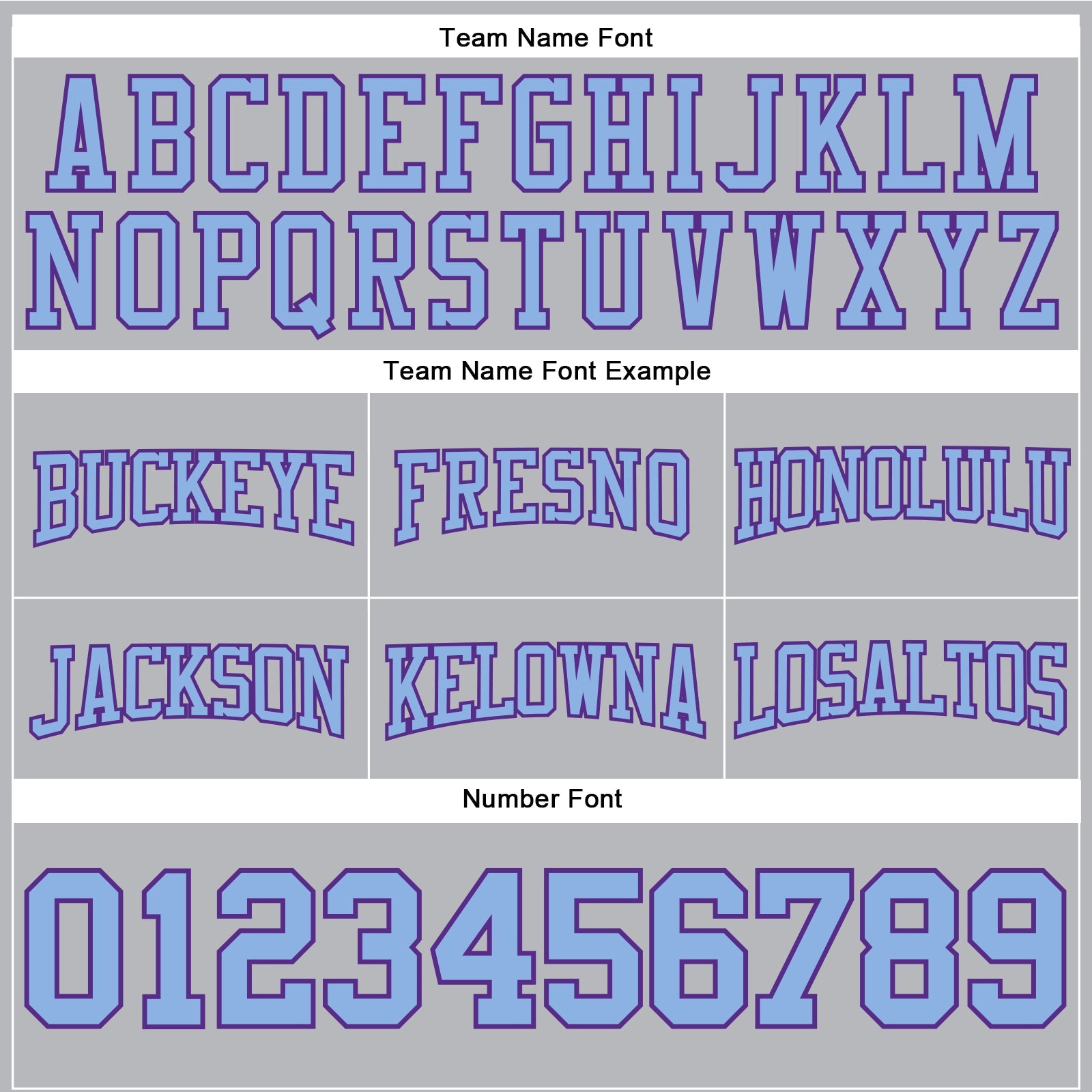 Custom Stitched Gray Light Blue-Purple Football Pullover Sweatshirt Hoodie view 3