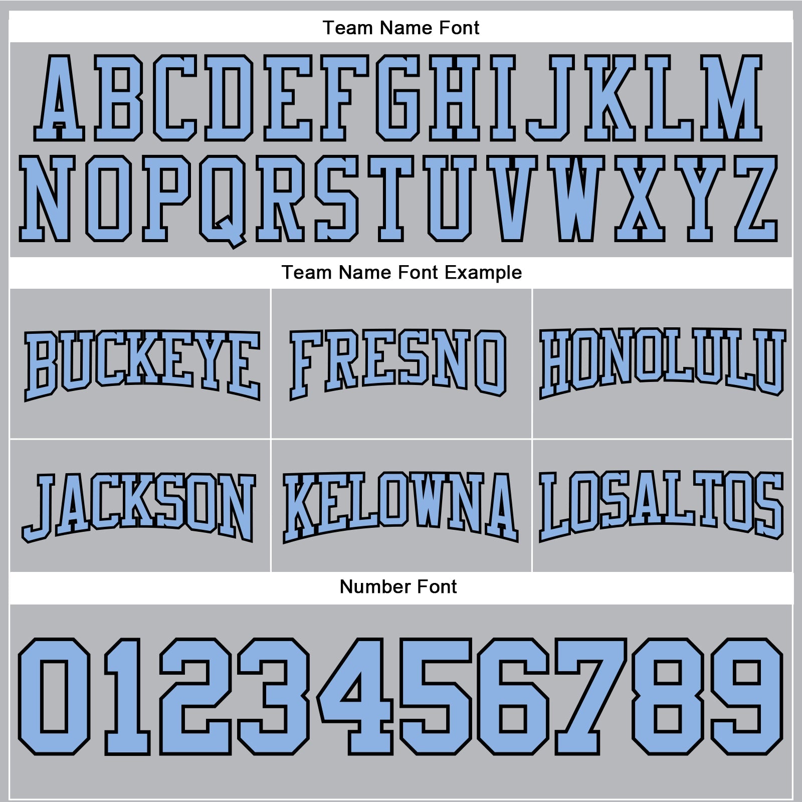 Custom Stitched Gray Light Blue-Black Football Pullover Sweatshirt Hoodie view 3