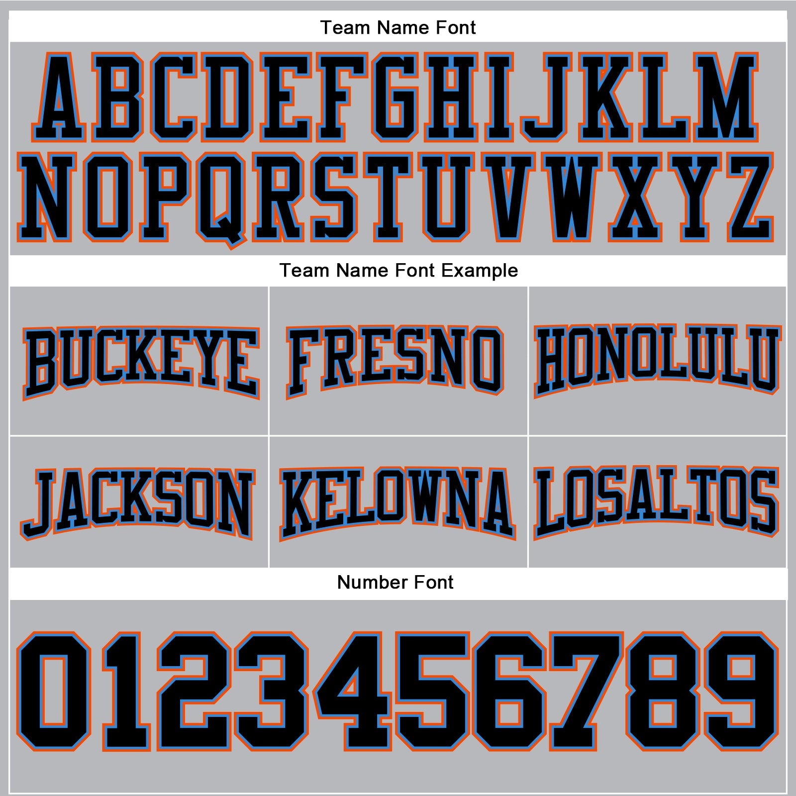 Custom Stitched Gray Black Powder Blue-Orange Football Pullover Sweatshirt Hoodie view 3