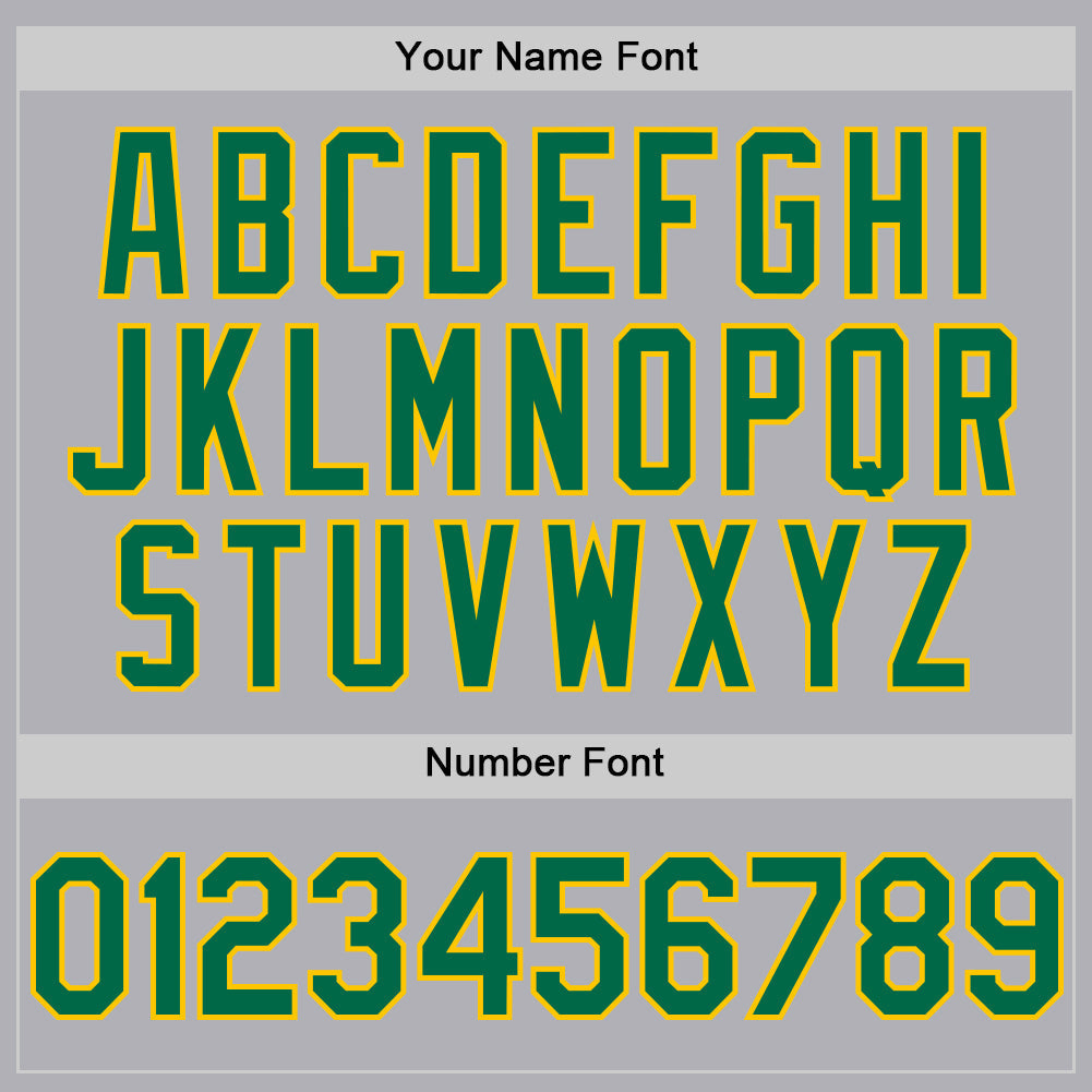 Custom Gray Kelly Green-Yellow Mesh Authentic Throwback Baseball Jersey view 5