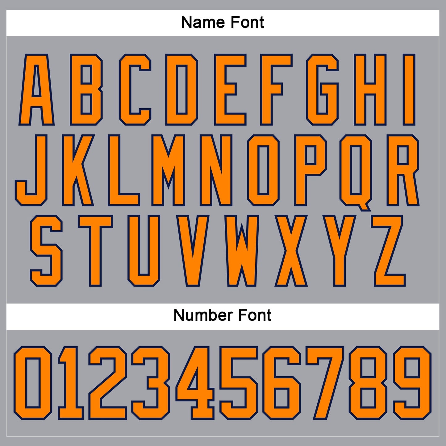 Custom Gray Bay Orange-Navy Hockey Lace Neck Jersey view 5