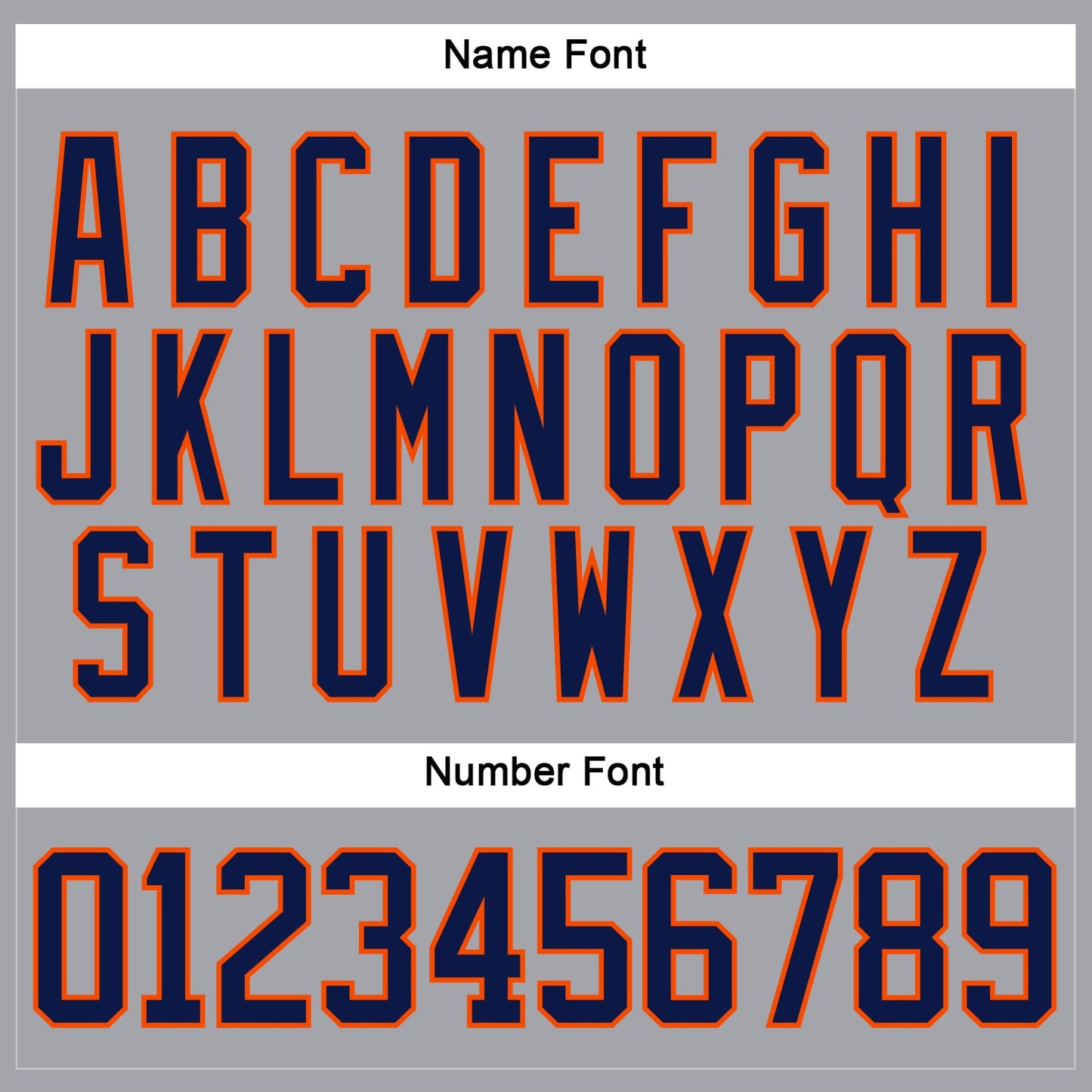 Custom Gray Navy-Orange Hockey Lace Neck Jersey view 5