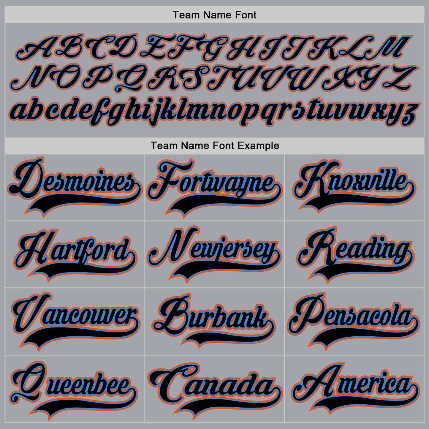 Custom Gray Black Powder Blue-Orange Hockey Lace Neck Jersey view 4