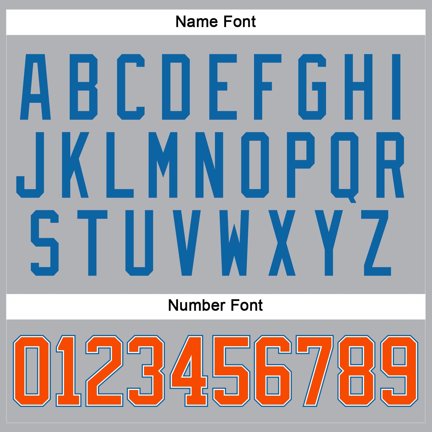 Custom Gray Orange-Blue Hockey Jersey view 5
