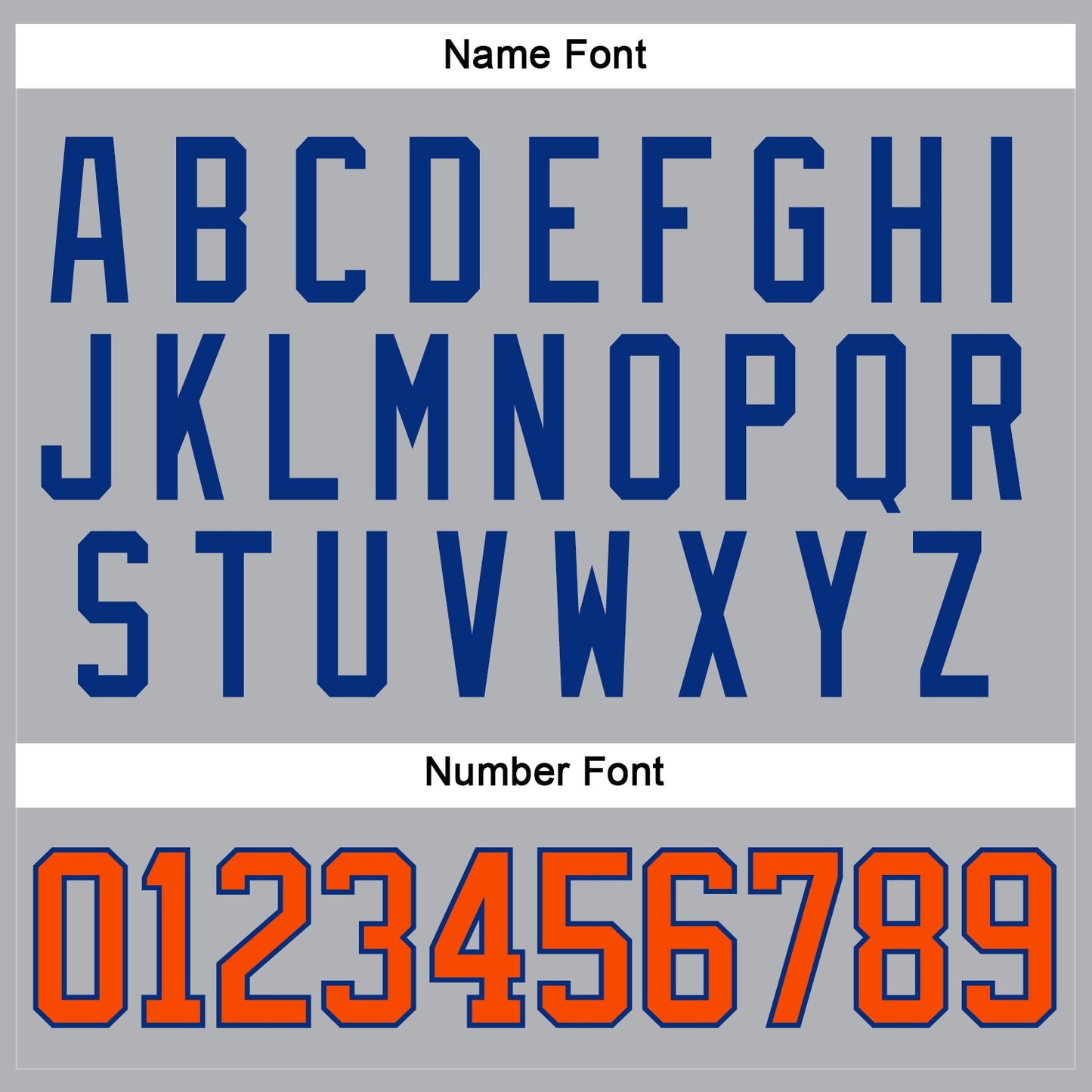 Custom Gray Orange-Royal Hockey Jersey view 5