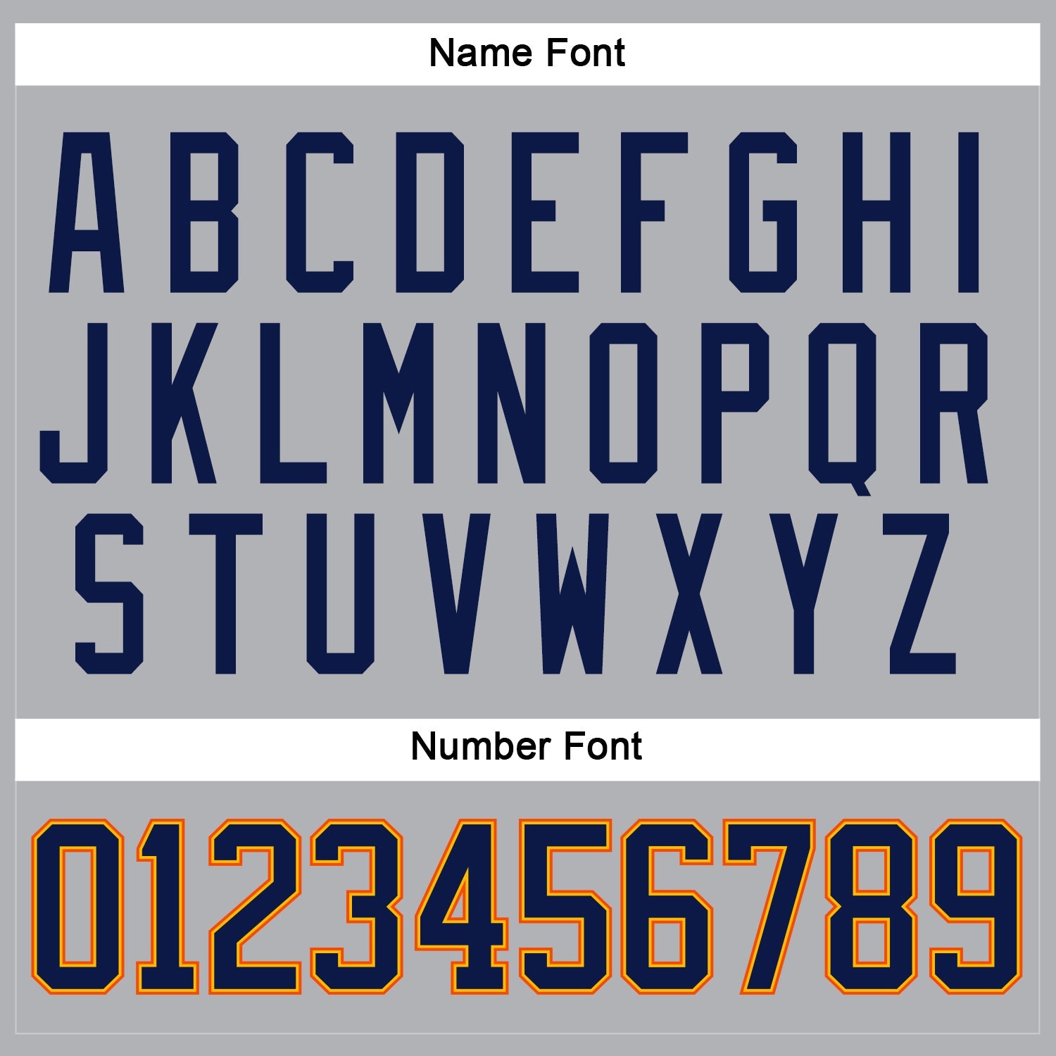 Custom Gray Navy Gold-Orange Hockey Jersey view 5