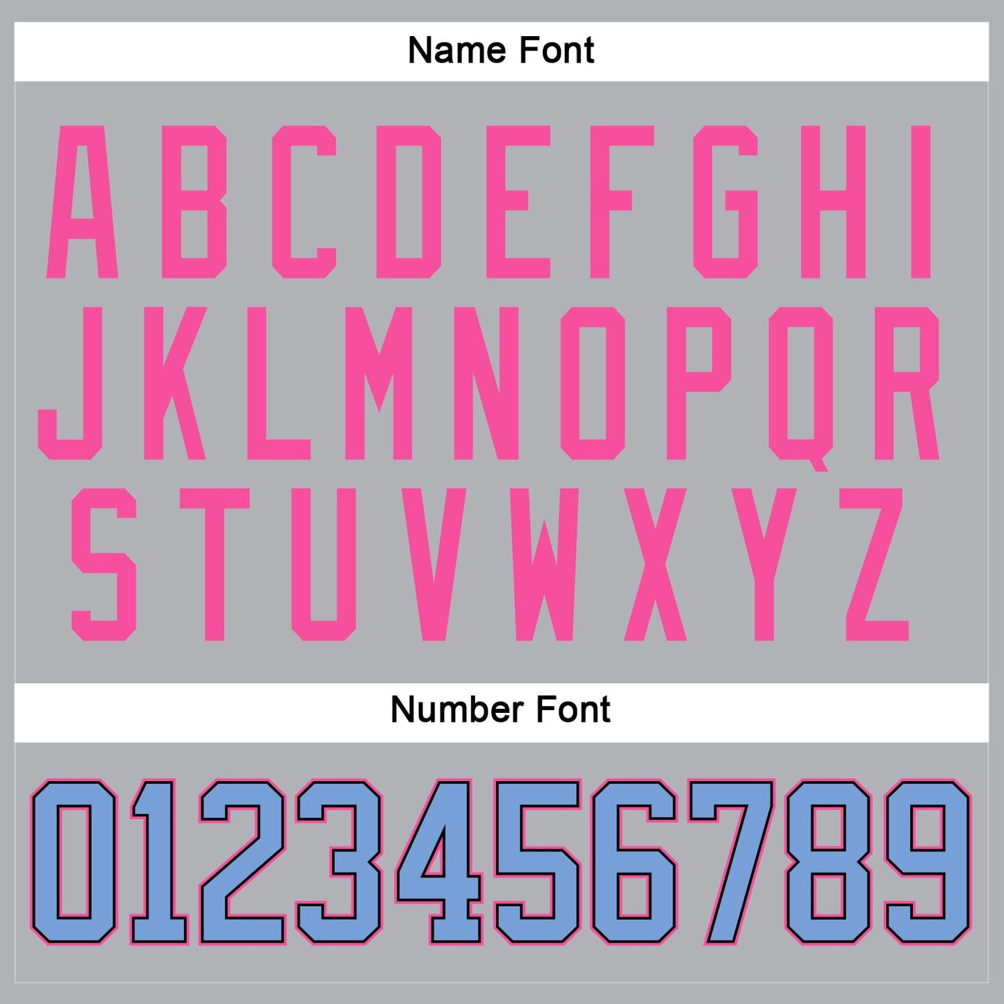 Custom Gray Light Blue Black-Pink Hockey Jersey view 5