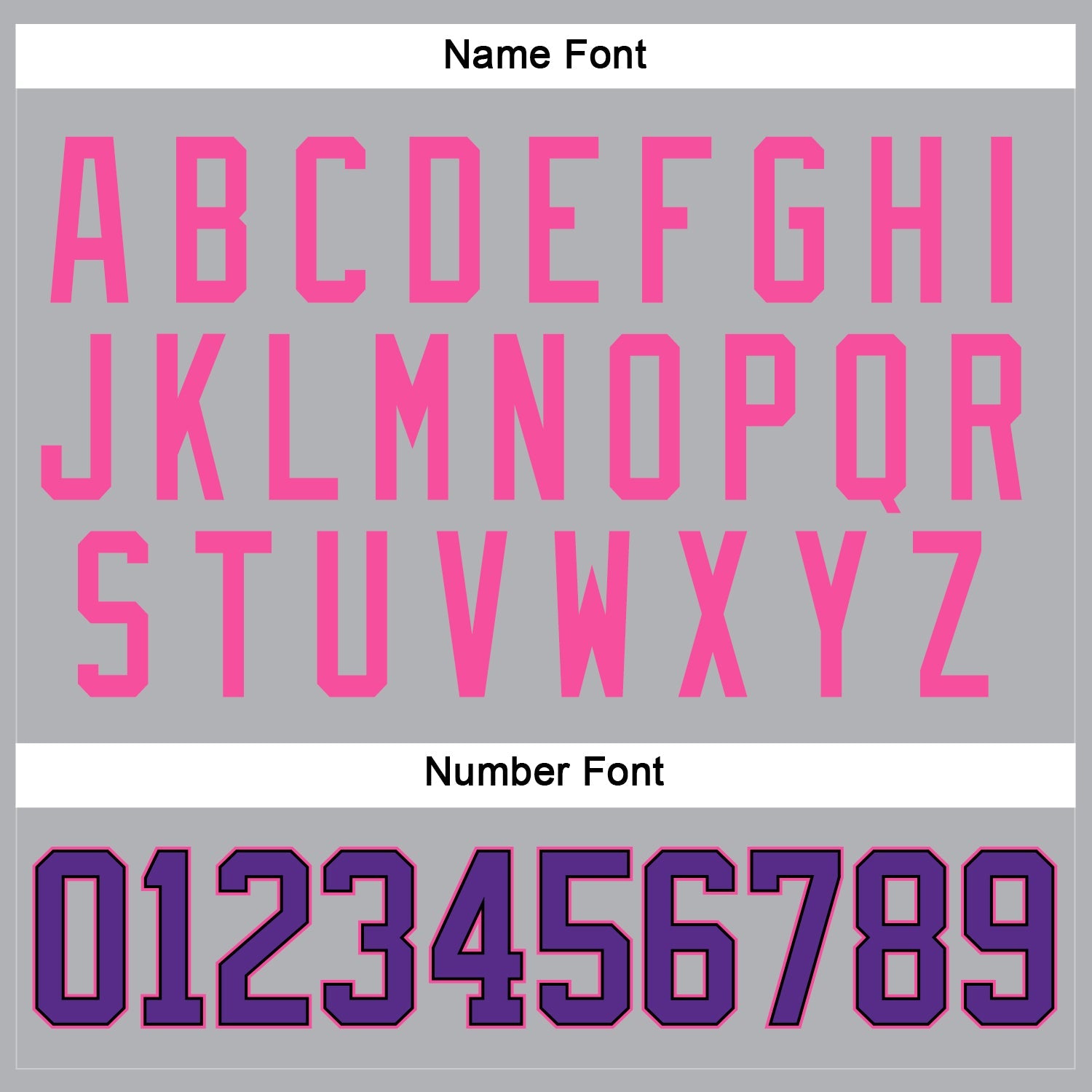 Custom Gray Purple Black-Pink Hockey Jersey view 5