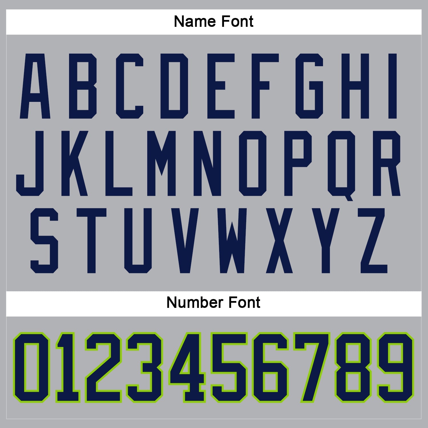 Custom Gray Navy-Neon Green Hockey Jersey view 5