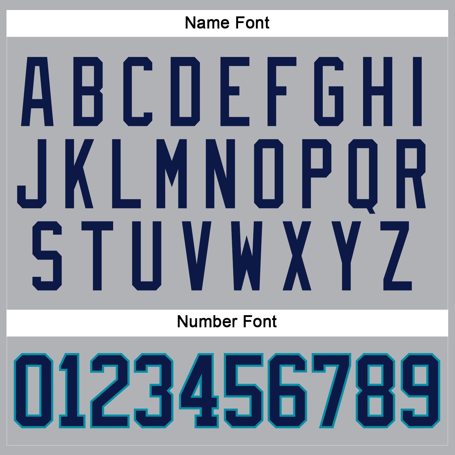 Custom Gray Navy-Teal Hockey Jersey view 5