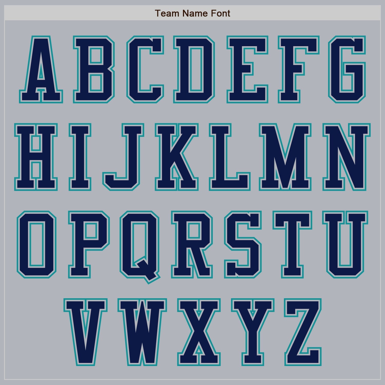 Custom Gray Navy-Teal Authentic Baseball Jersey view 3