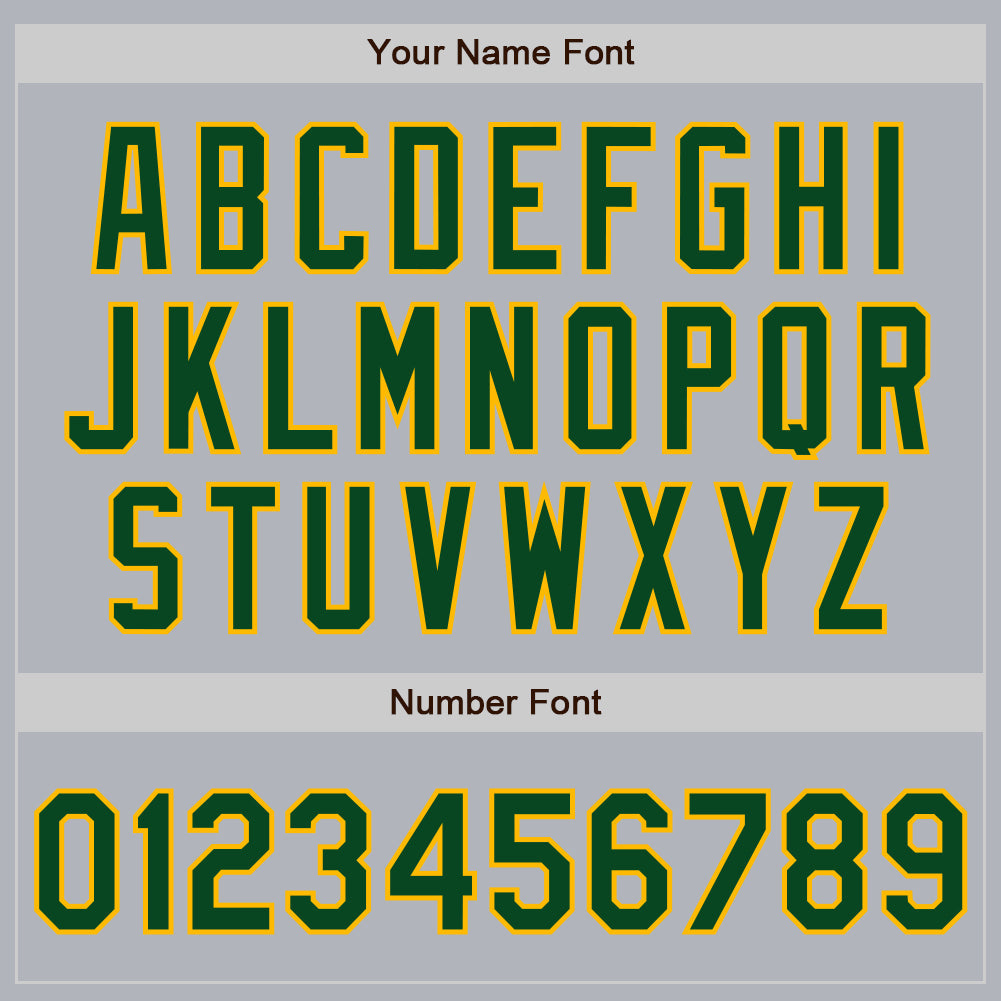 Custom Gray Green-Gold Authentic Baseball Jersey view 4