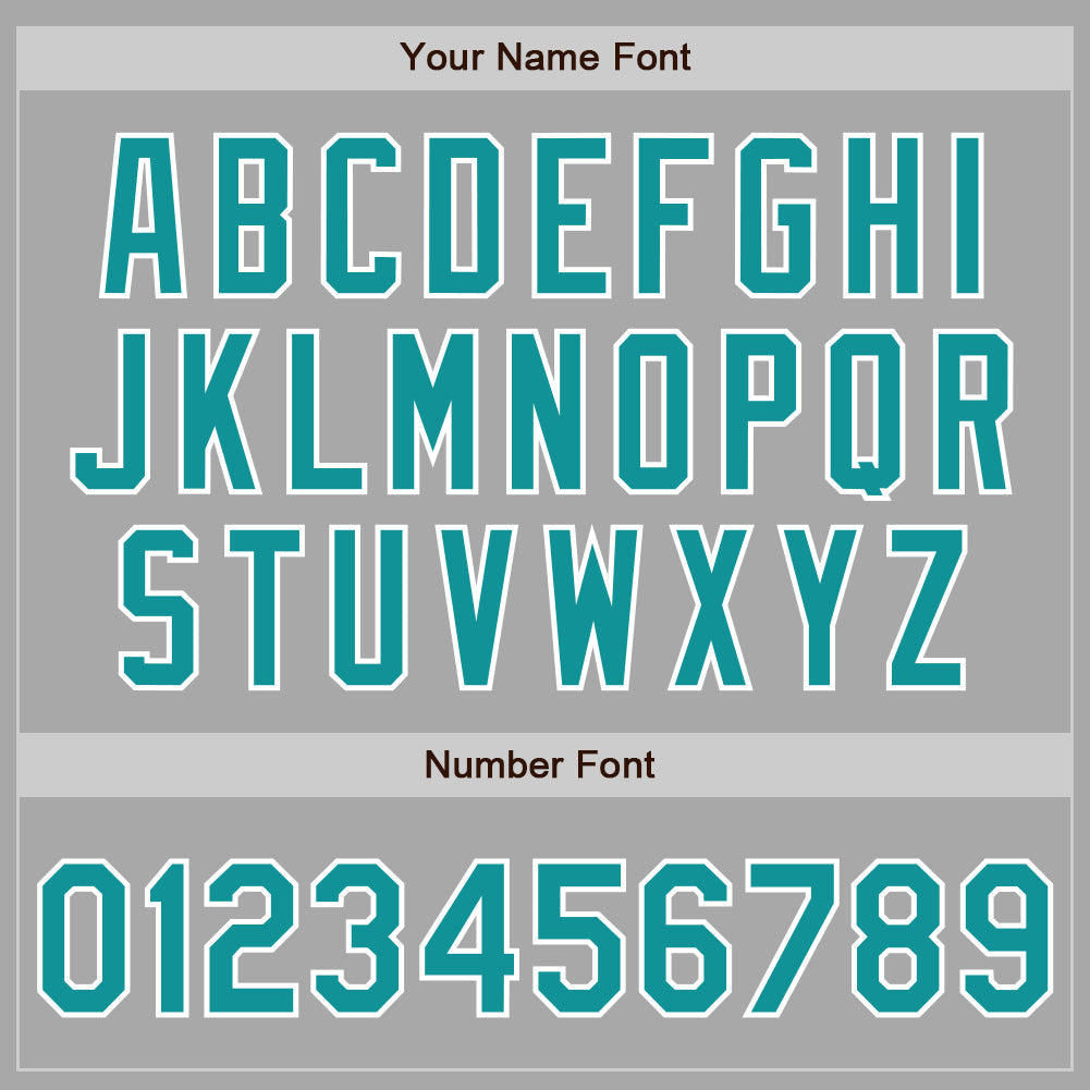 Custom Stitched Gray Teal-White Baseball Pullover Sweatshirt Hoodie view 4