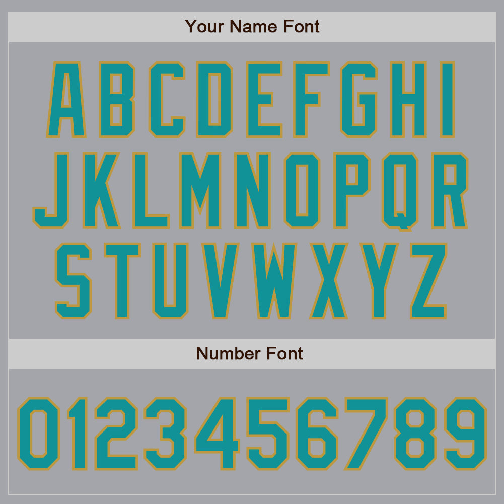Custom Gray Teal-Old Gold Authentic Baseball Jersey view 5