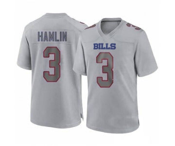 B.Bills #3 Damar Hamlin Gray Atmosphere Stitched American Football Jerseys - Main View